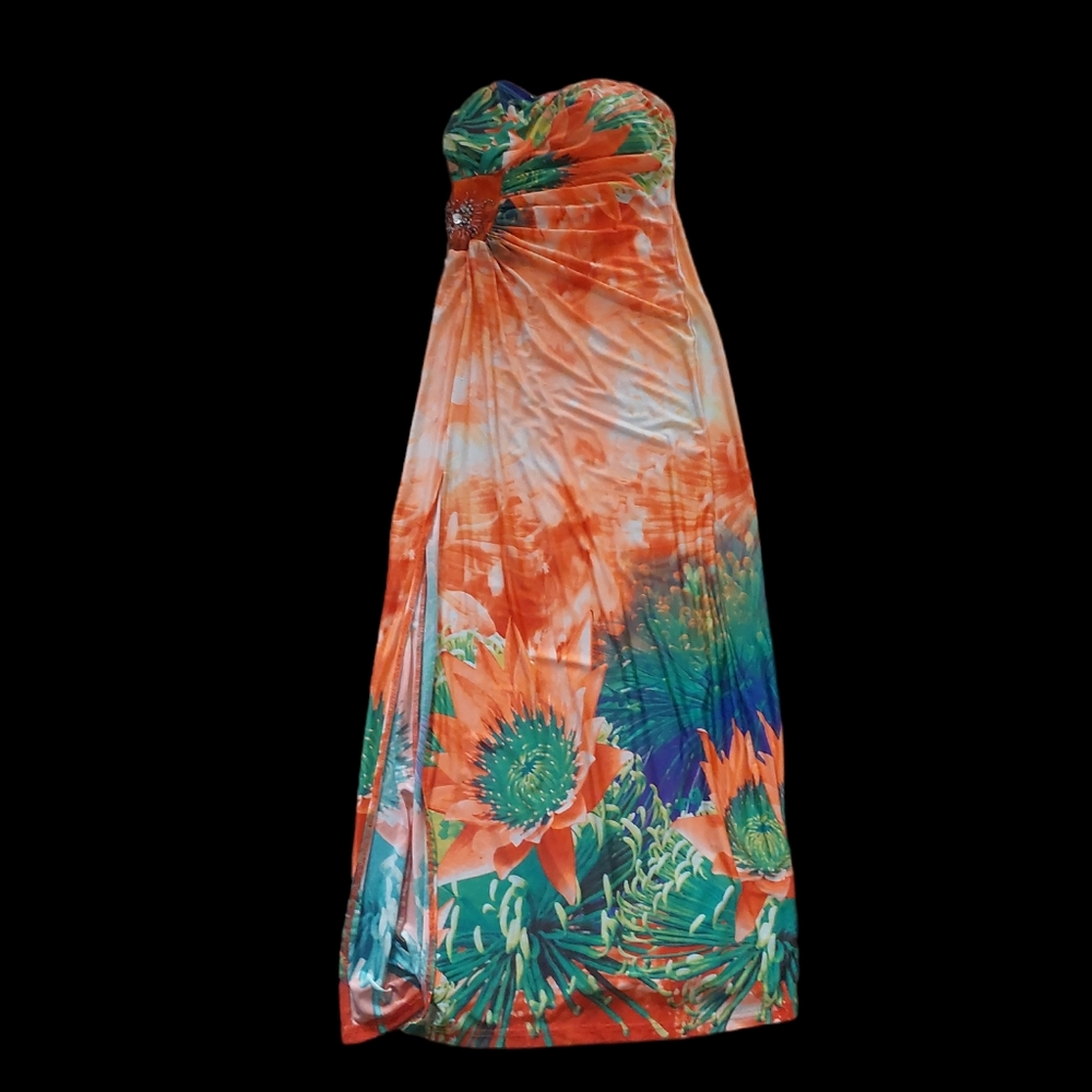 Strapless maxi dress